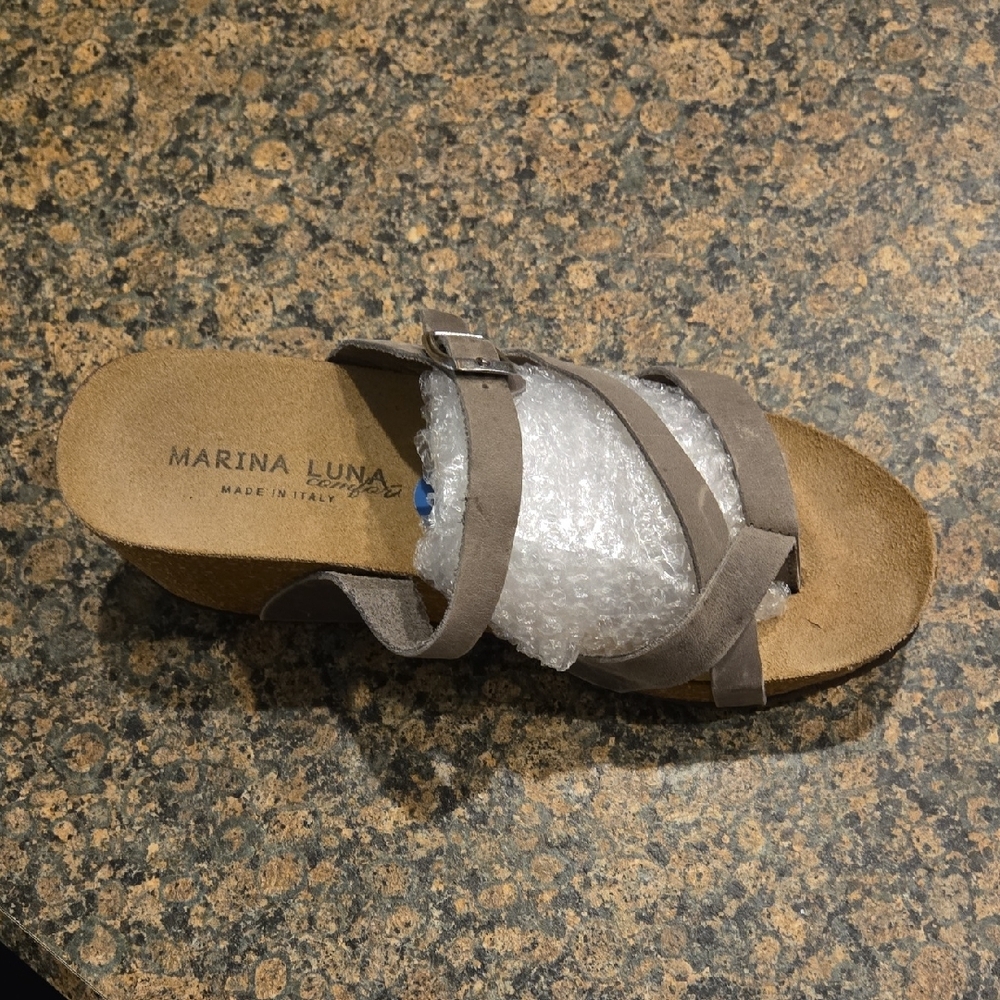 Marina Luna Gray Sandals - Picture 2 of 5